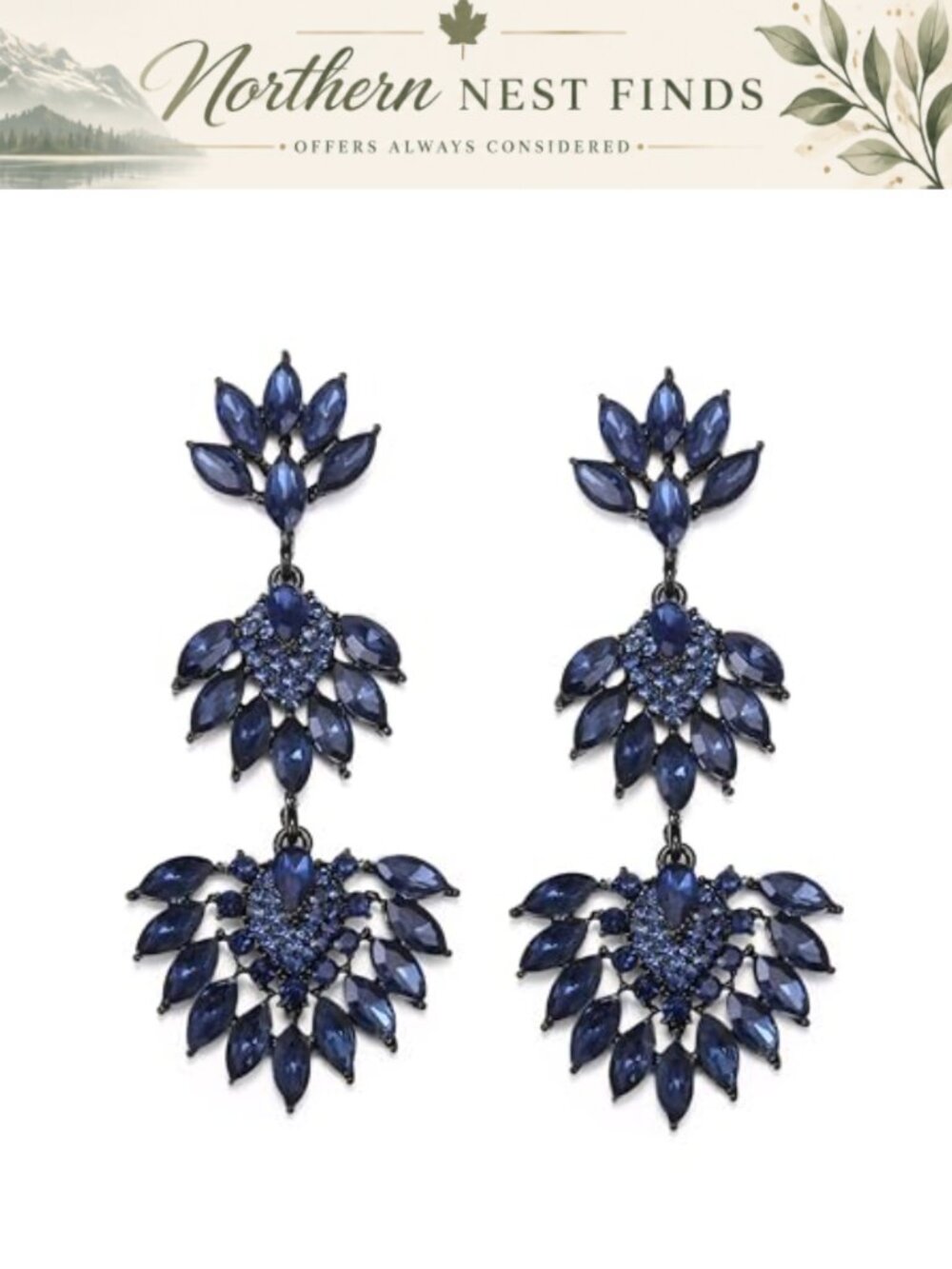 Crystal Rhinestone Chandelier Dangle Earrings Bridal Wedding Prom